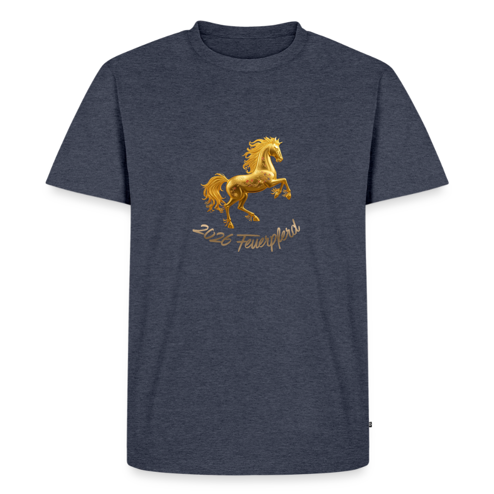 Feuerpferd Bio Männer Premium T-Shirt - Jeansblau 
