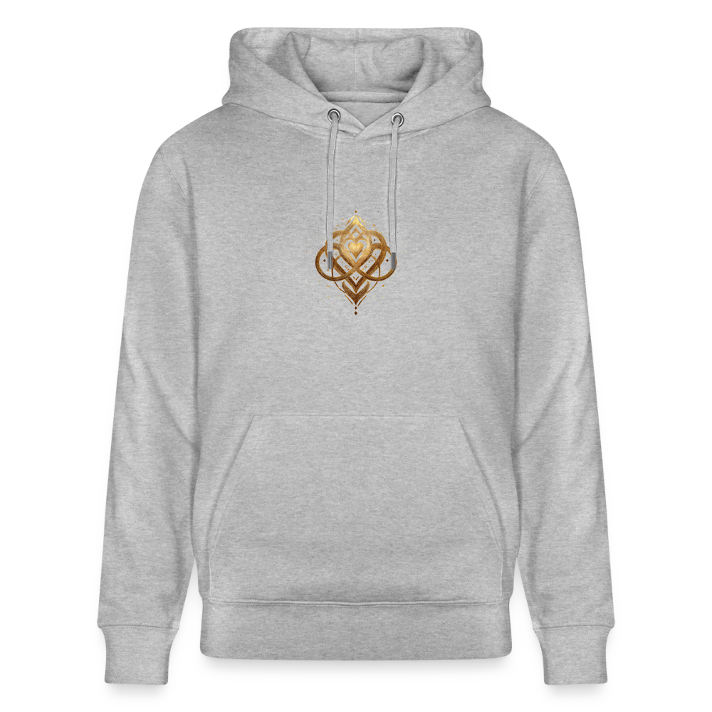 Unisex Bio-Hoodie "Agape" - Grau meliert