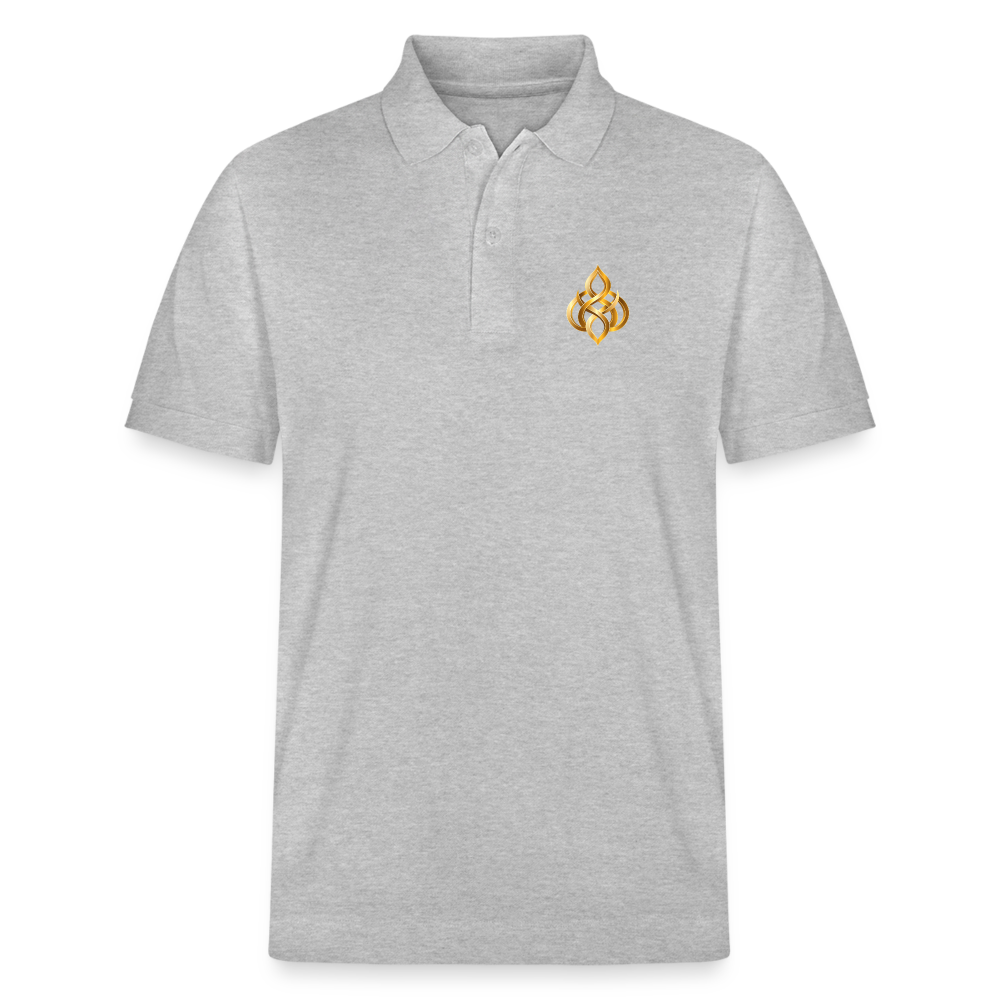 chiSign Quantenheilsymbol Zentrum und Ausgeglichenheit Stanley/Stella Unisex Bio-Poloshirt PREPSTER - Grau meliert