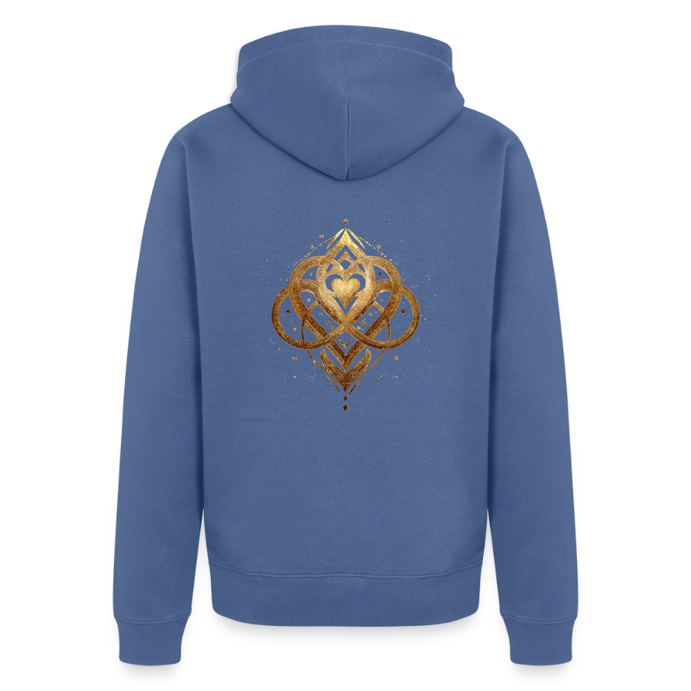 Männer Premium Kapuzenjacke „Agape“ - Taubenblau