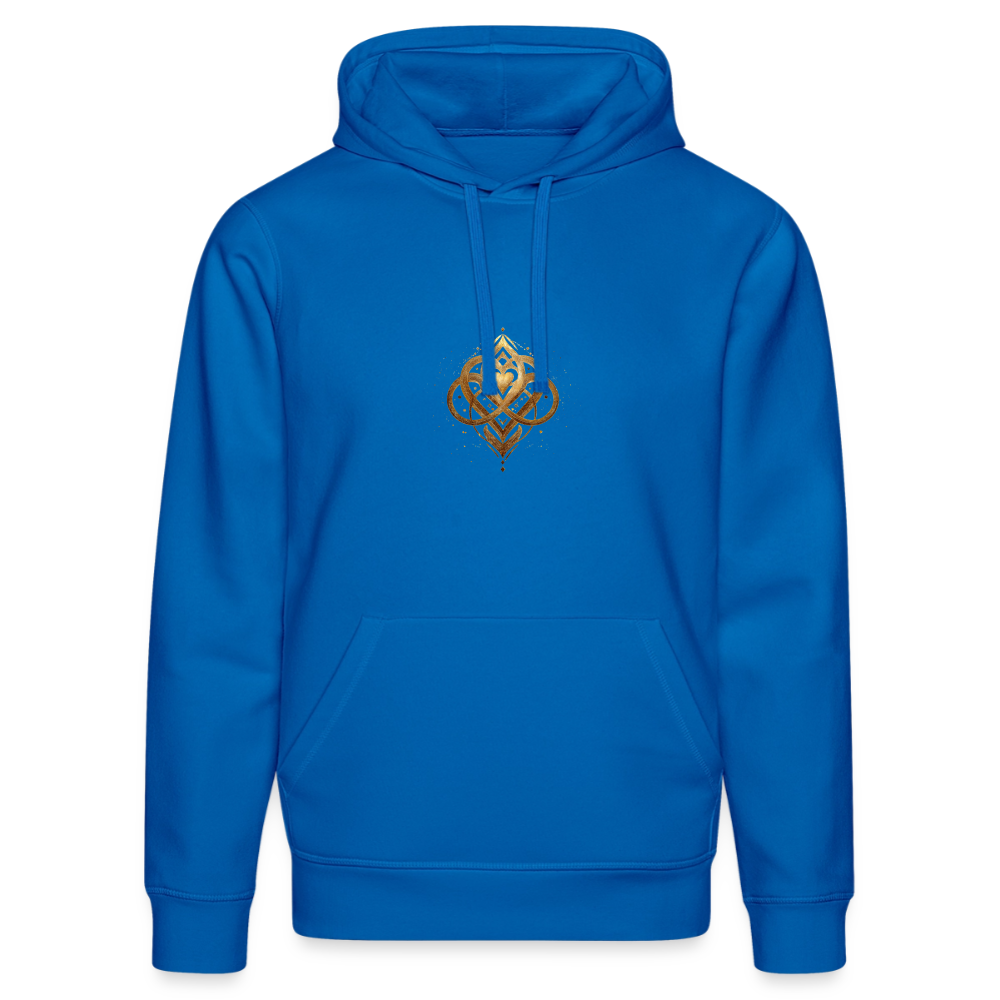 Unisex Bio-Hoodie "Agape" Druck vorne & hinten - Königsblau