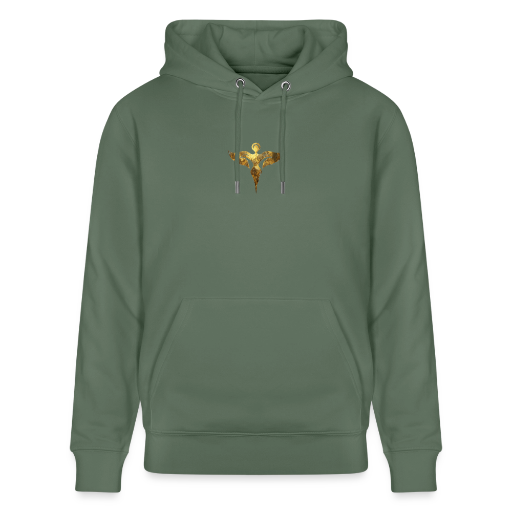 Unisex Bio-Hoodie hochwertig " Gaia" - Tanngrün