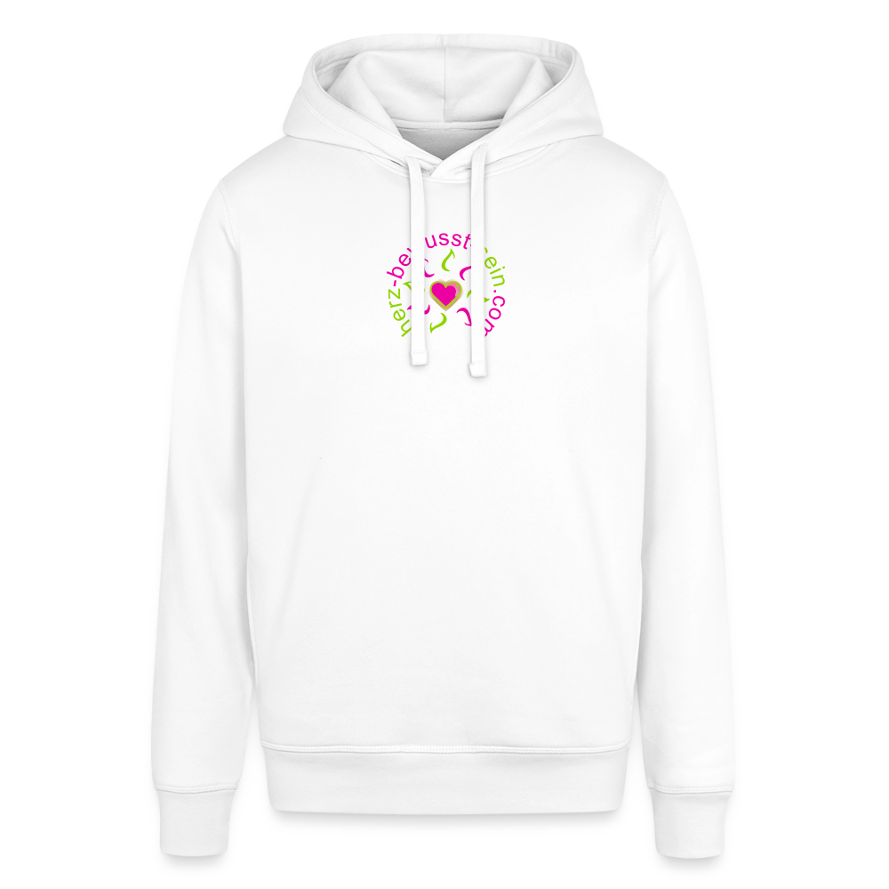 Unisex Bio-Hoodie Herz-bewusst-sein - Weiß