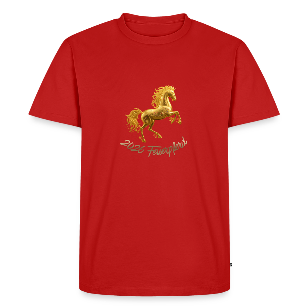 Feuerpferd Bio Männer Premium T-Shirt - Rot