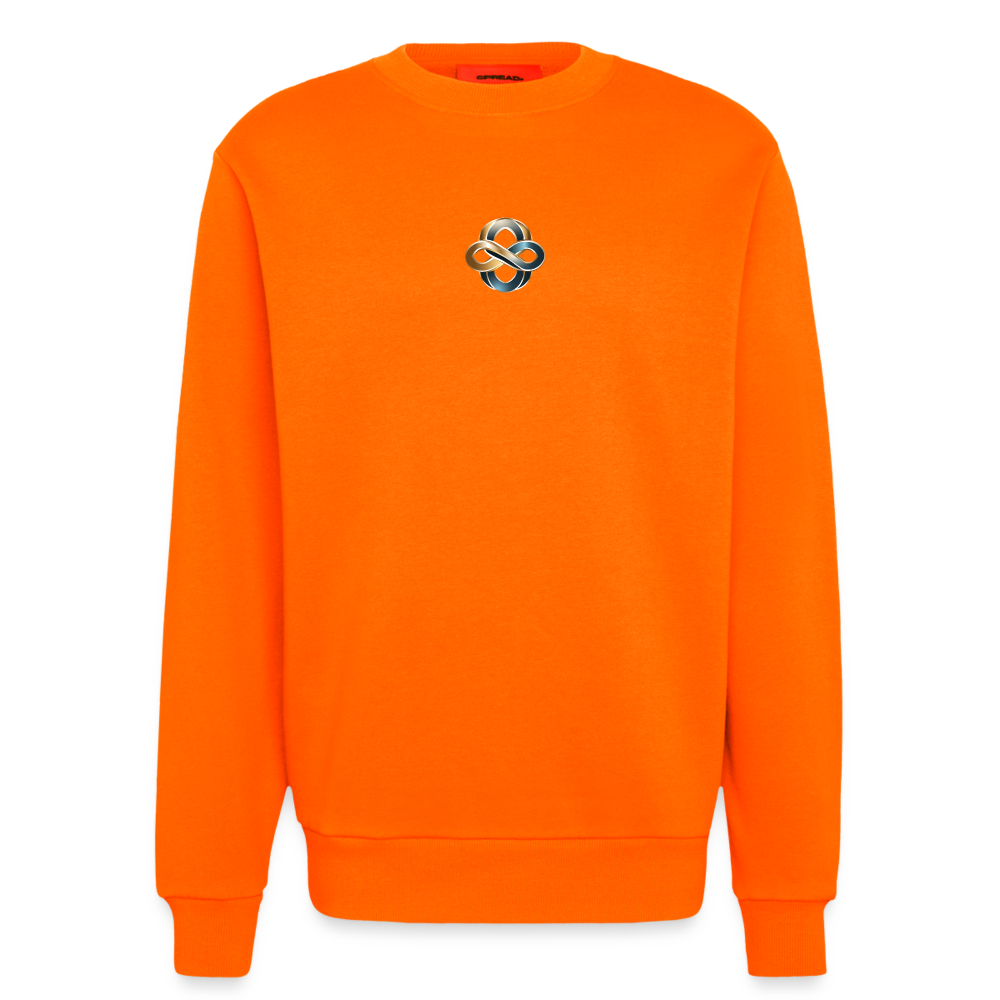 chiSign Quantenheilsymbol  Wissen und Selbstbildung Organic Relaxed Crew Neck Made in EU - SUNSET ORANGE