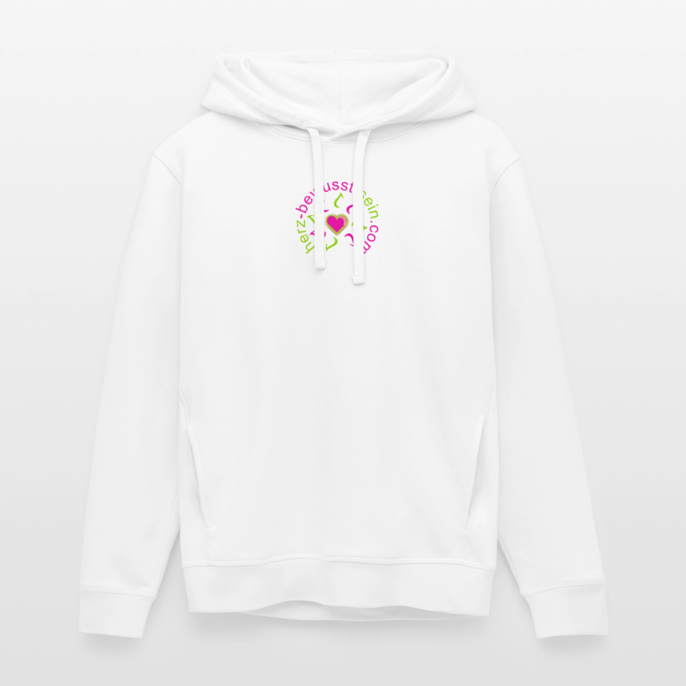 Unisex Bio-Hoodie Herz-bewusst-sein - Weiß