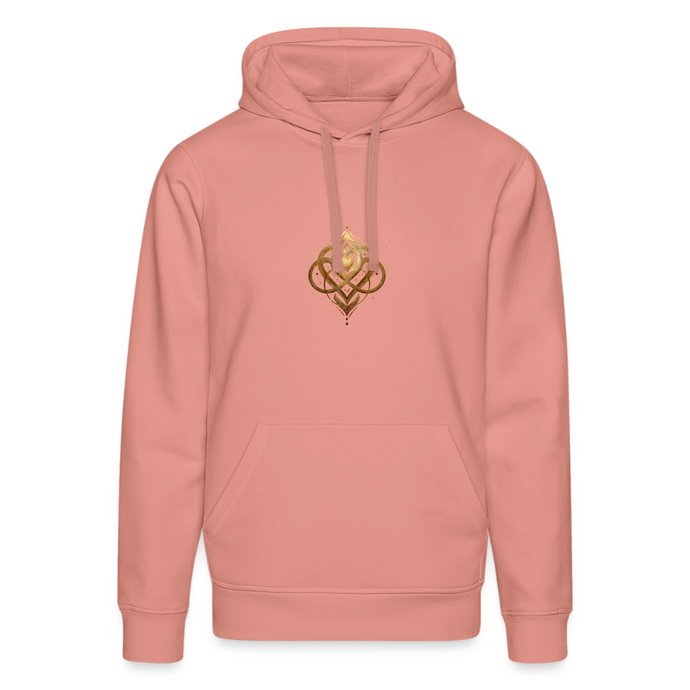 Unisex Bio-Hoodie "Agape" Druck vorne & hinten - Altrosa