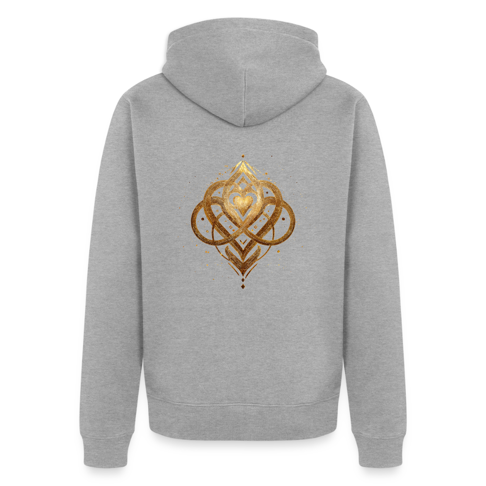Männer Premium Kapuzenjacke „Agape“ - Grau meliert