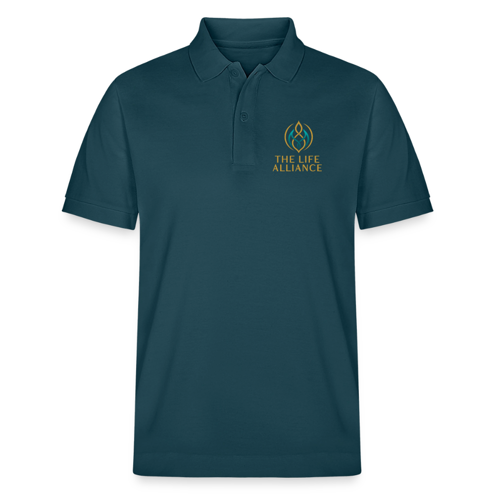 Unisex Bio-Poloshirt The Life Alliance / Wo Verbindung Wirkung Schafft - Dunkles Petrol