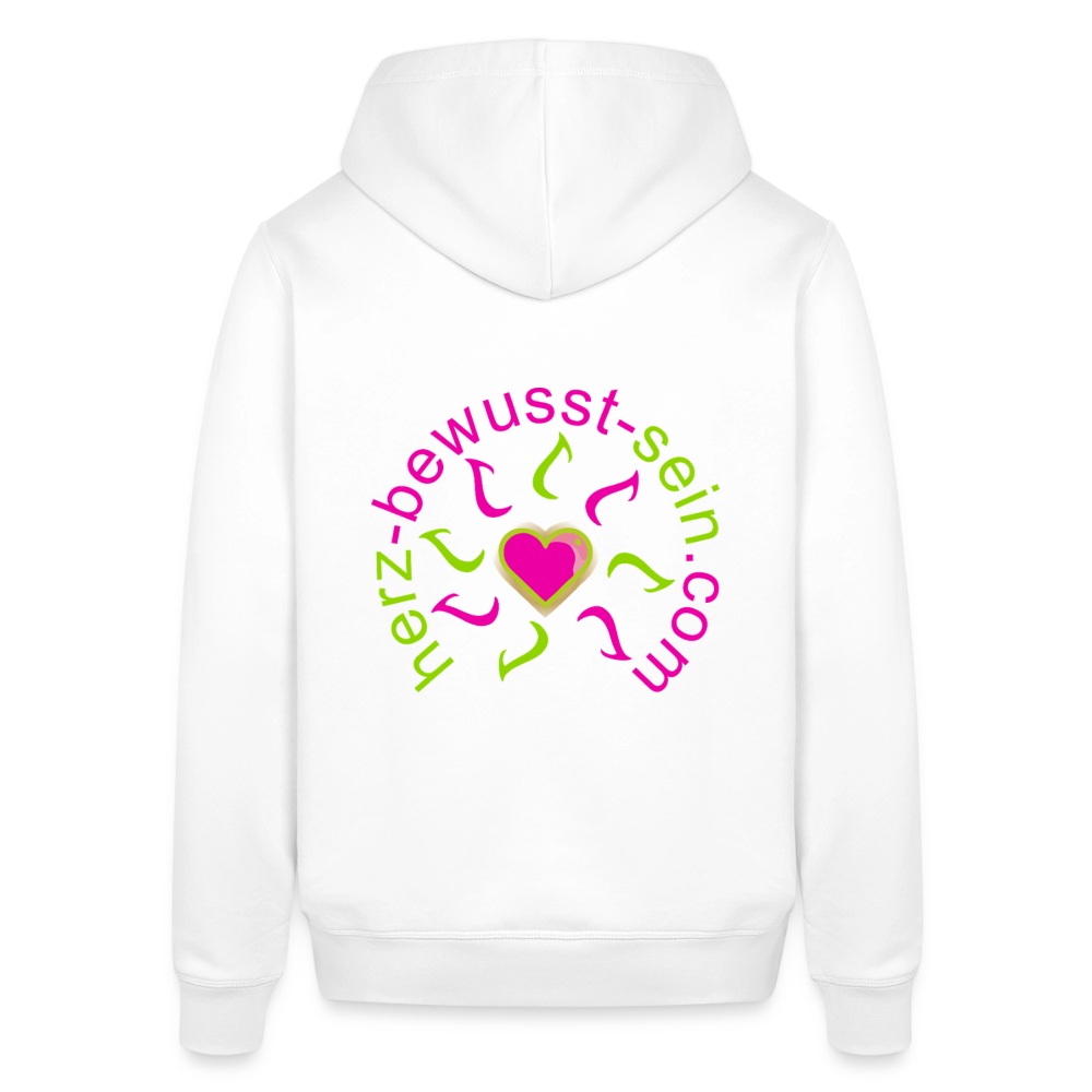 Unisex Bio-Hoodie Herz-bewusst-sein - Weiß