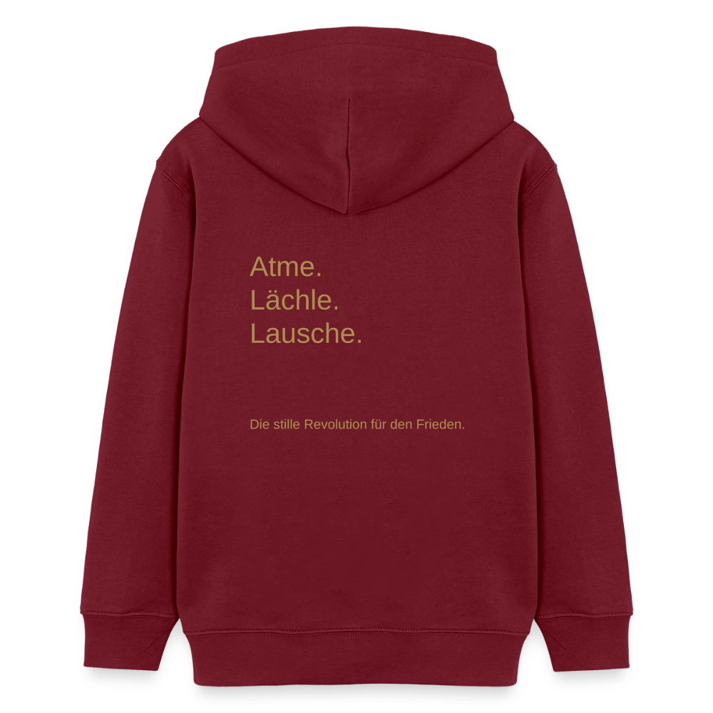 Teenager Organic Hoodie Mini Cruiser "Monade - Burgunderrot