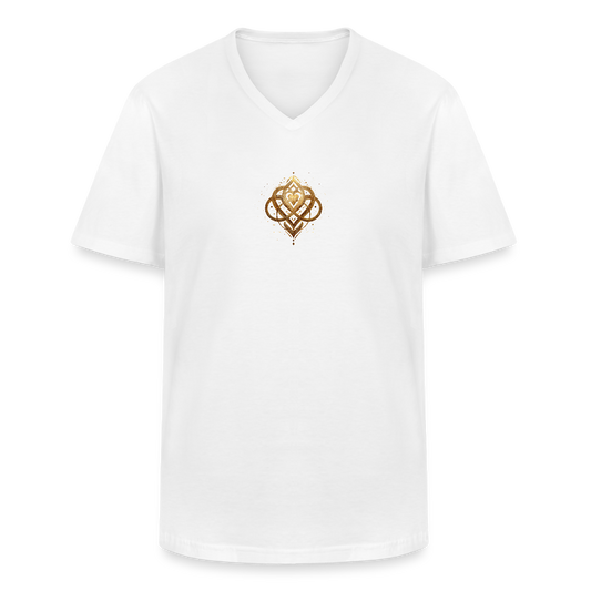 Klassisches Männer-T-Shirt mit V-Ausschnitt - Weiß
