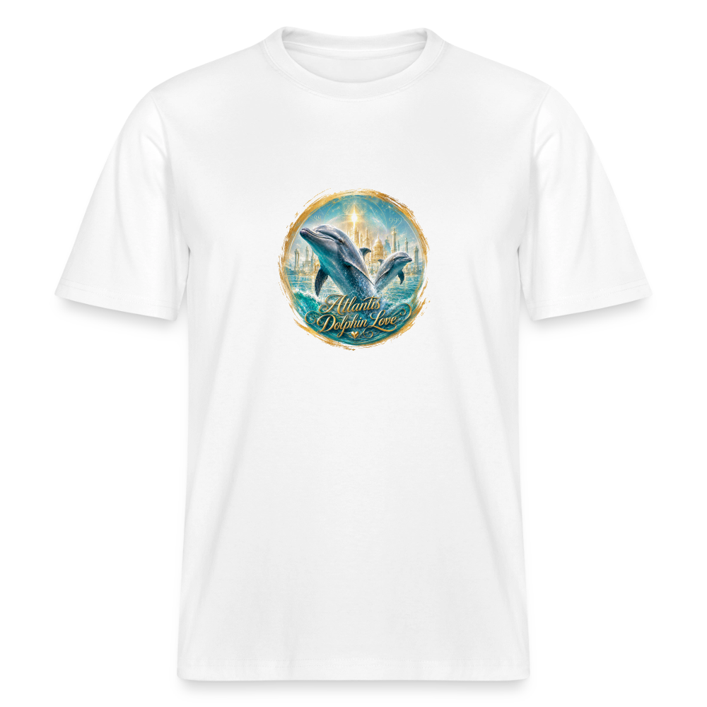 Unisex Organic T-Shirt Atlantis Dolphin Love - Weiß