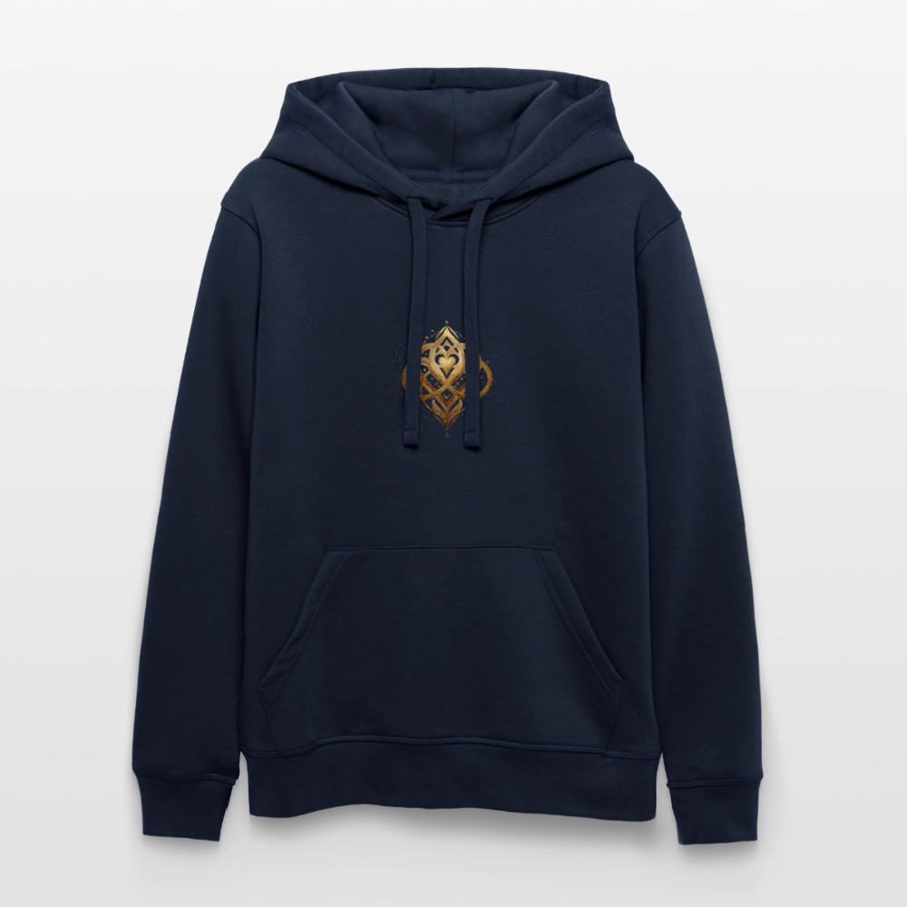 Unisex Bio-Hoodie "Agape" Druck vorne & hinten - French Navy