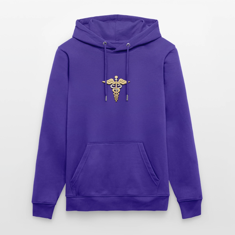 Unisex Bio-Hoodie "Merkurstab - Schutz" - Purple Love 