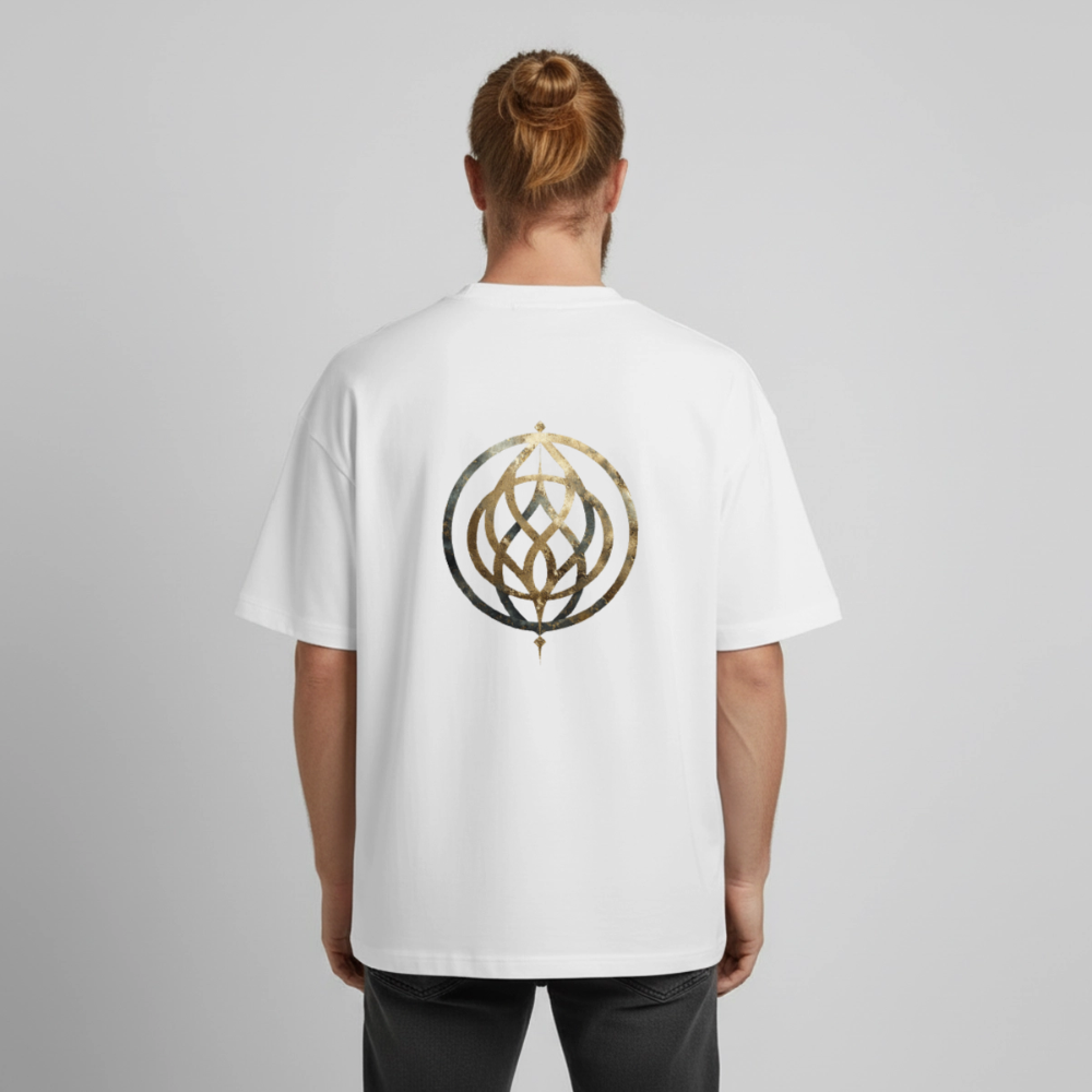 Heavyweight Unisex Bio T-Shirt „Pax Interna“ – der innere Frieden" - Weiß