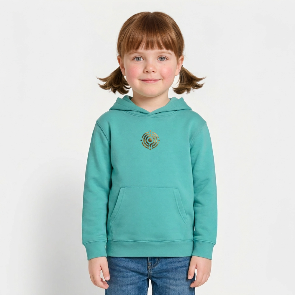 Kinder Organic Hoodie Mini Cruiser "Monade" - Poolblau