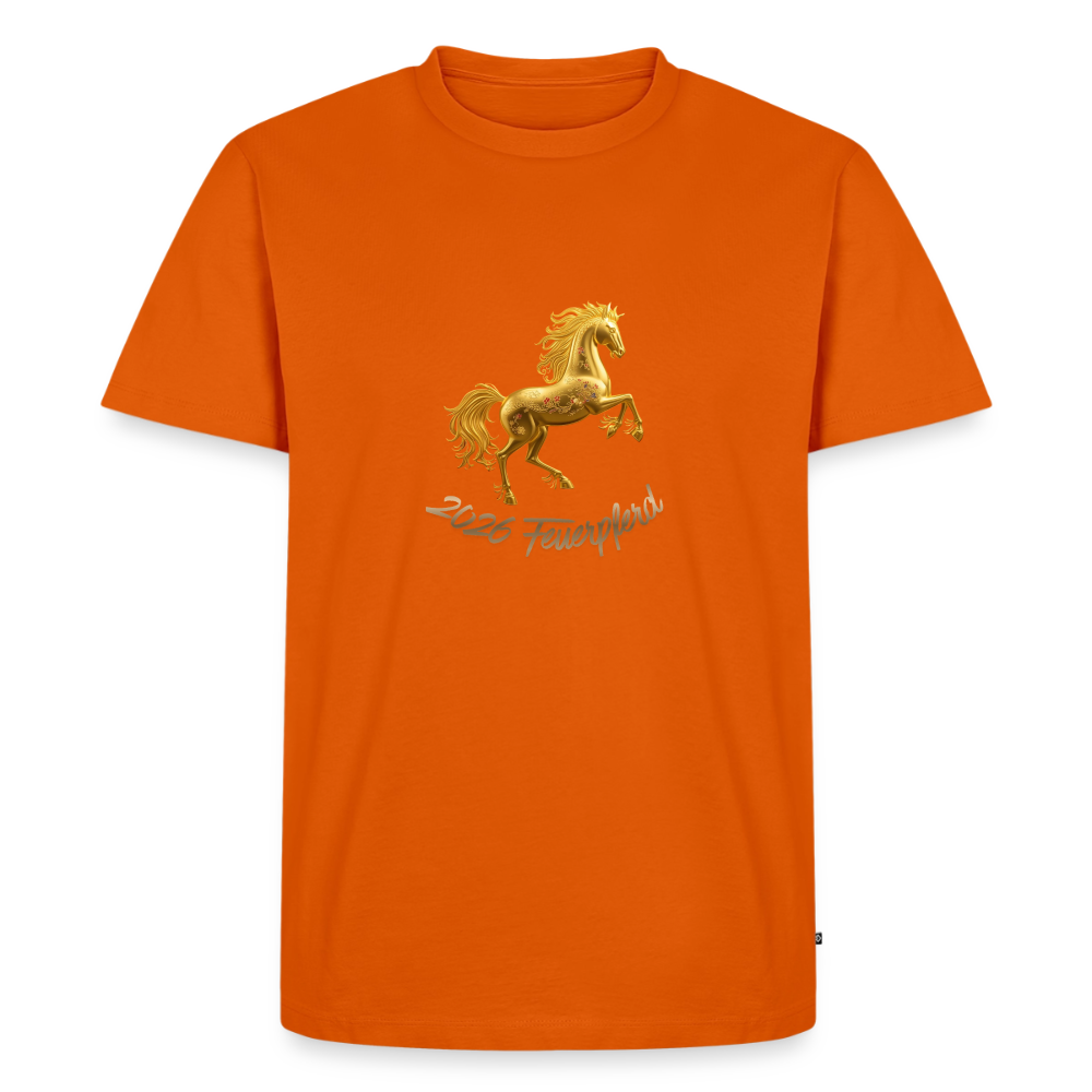 Feuerpferd Bio Männer Premium T-Shirt - Orange 