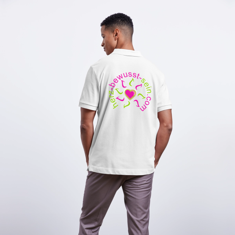 Unisex Bio-Poloshirt Herz-bewusst-sein - Weiß