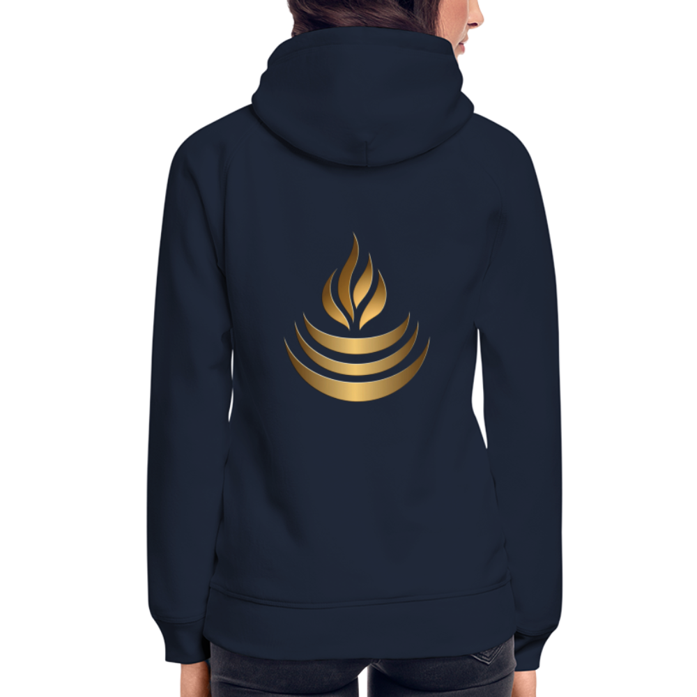 hiSign Quantenheilsymbol   "Reichtum & Erfolg"  Druck VS/RS Unisex Bio-Hoodie von Stanley & Stella - Navy