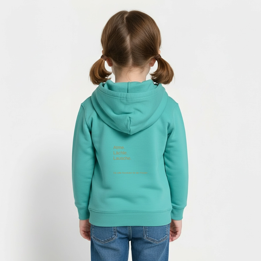 Kinder Organic Hoodie Mini Cruiser "Monade" - Poolblau