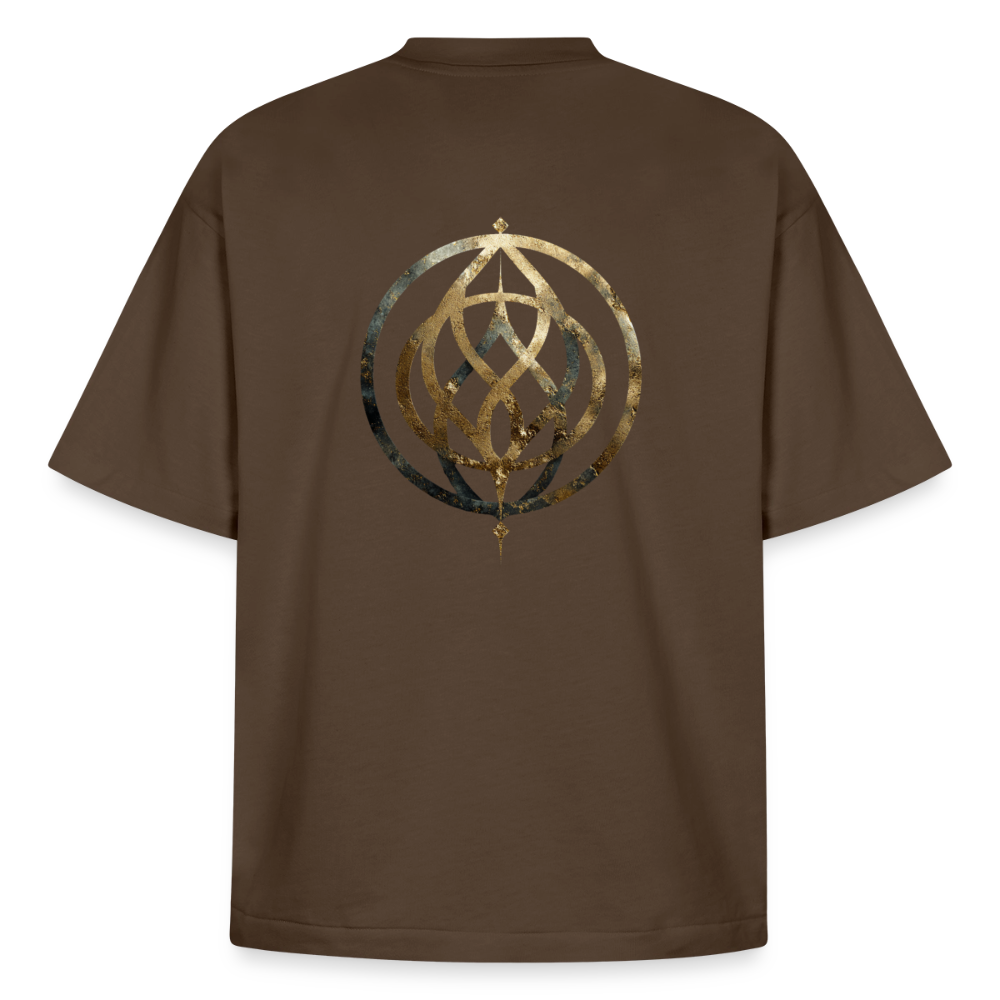 Heavyweight Unisex Bio T-Shirt „Pax Interna“ – der innere Frieden" - Dunkelbraun