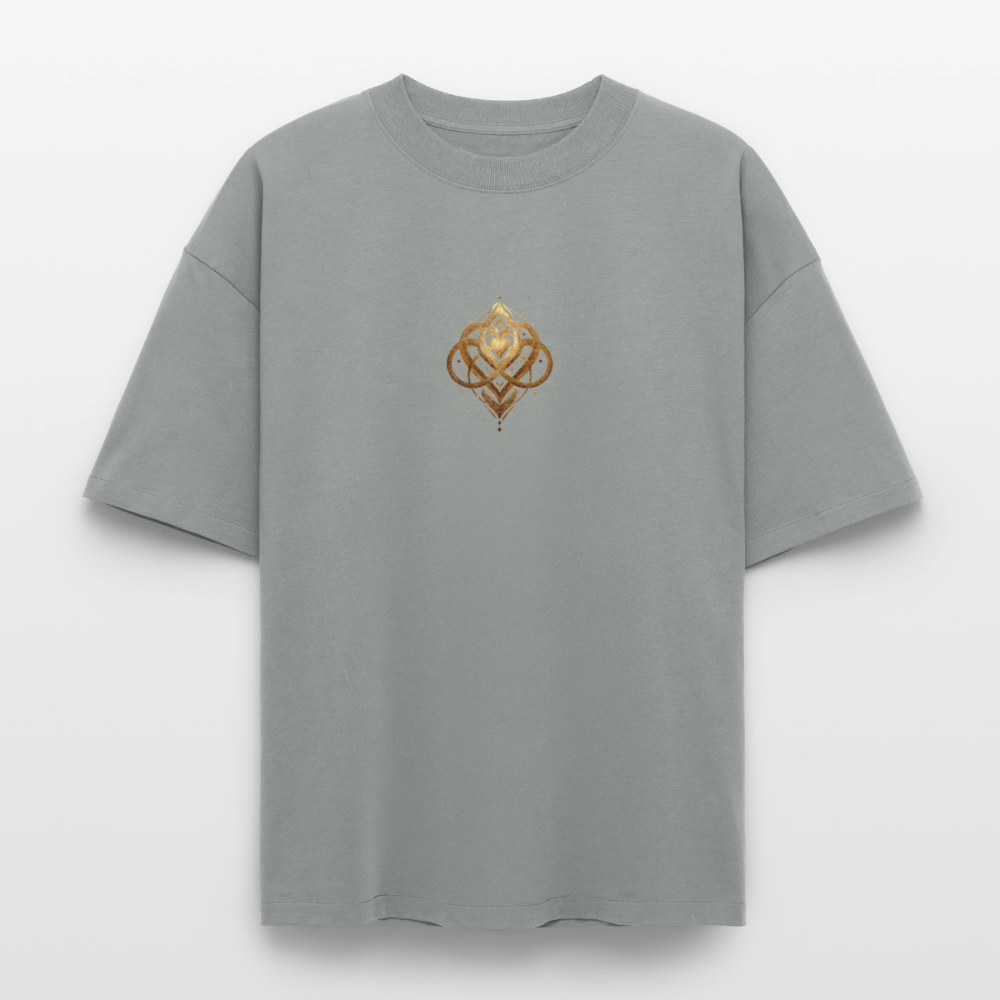 Heavyweight Unisex Bio T-Shirt "Agape" - Nebelgrau