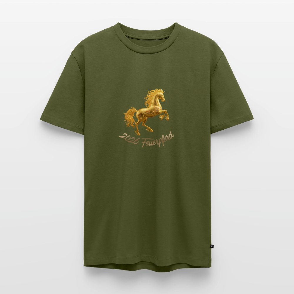 Feuerpferd Bio Männer Premium T-Shirt - Khaki