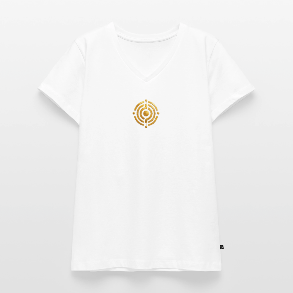 Frauen Bio-T-Shirt mit V-Ausschnitt  Effatá – öffne dich - Weiß