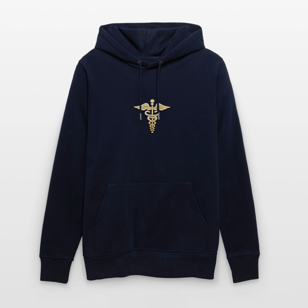 Unisex Bio-Hoodie "Merkurstab - Schutz" - Navy