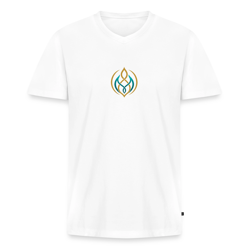 Männer Bio-T-Shirt mit V-Ausschnitt The Life Alliance - Weiß