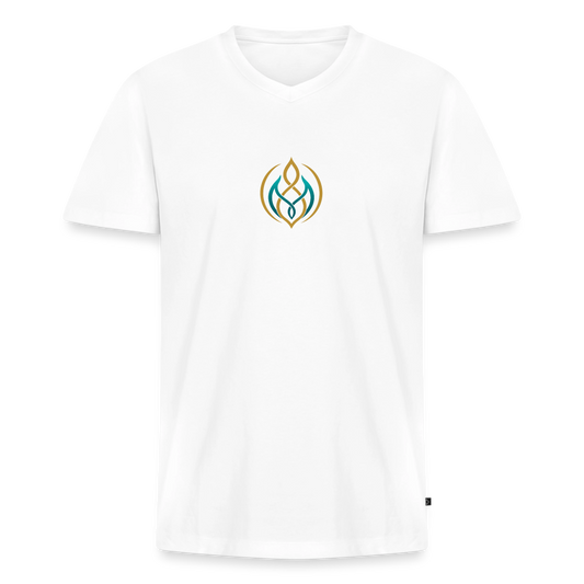 Männer Bio-T-Shirt mit V-Ausschnitt The Life Alliance - Weiß