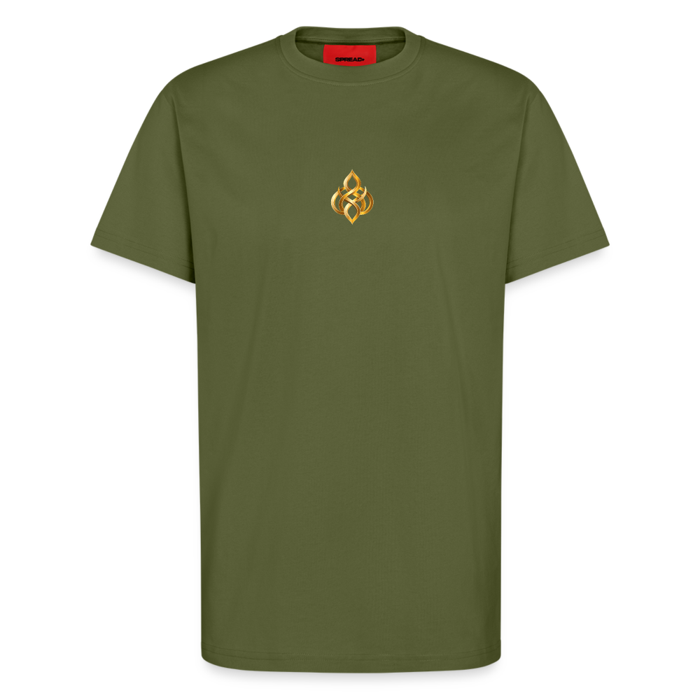 chiSign Quantenheilsymbol Thai Chi   Zentrum & Ausgeglichenheit  Organic Relaxed T-Shirt Made in EU - MOSS GREEN