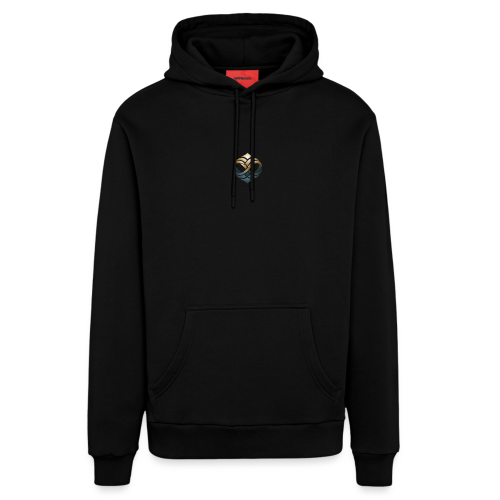 everosano Organic Relaxed Hoodie Made in EU - SOLID BLACK