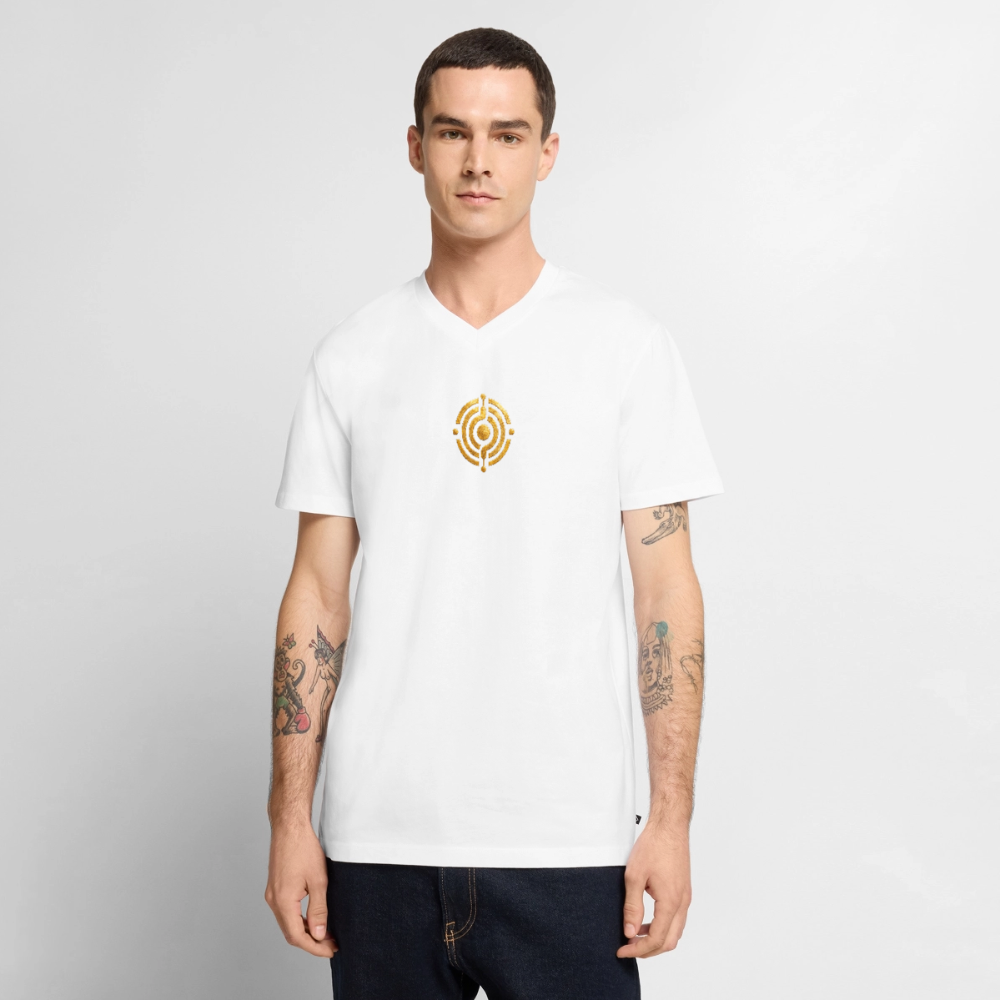 Männer Bio-T-Shirt mit V-Ausschnitt von Stanley & Stella - Weiß