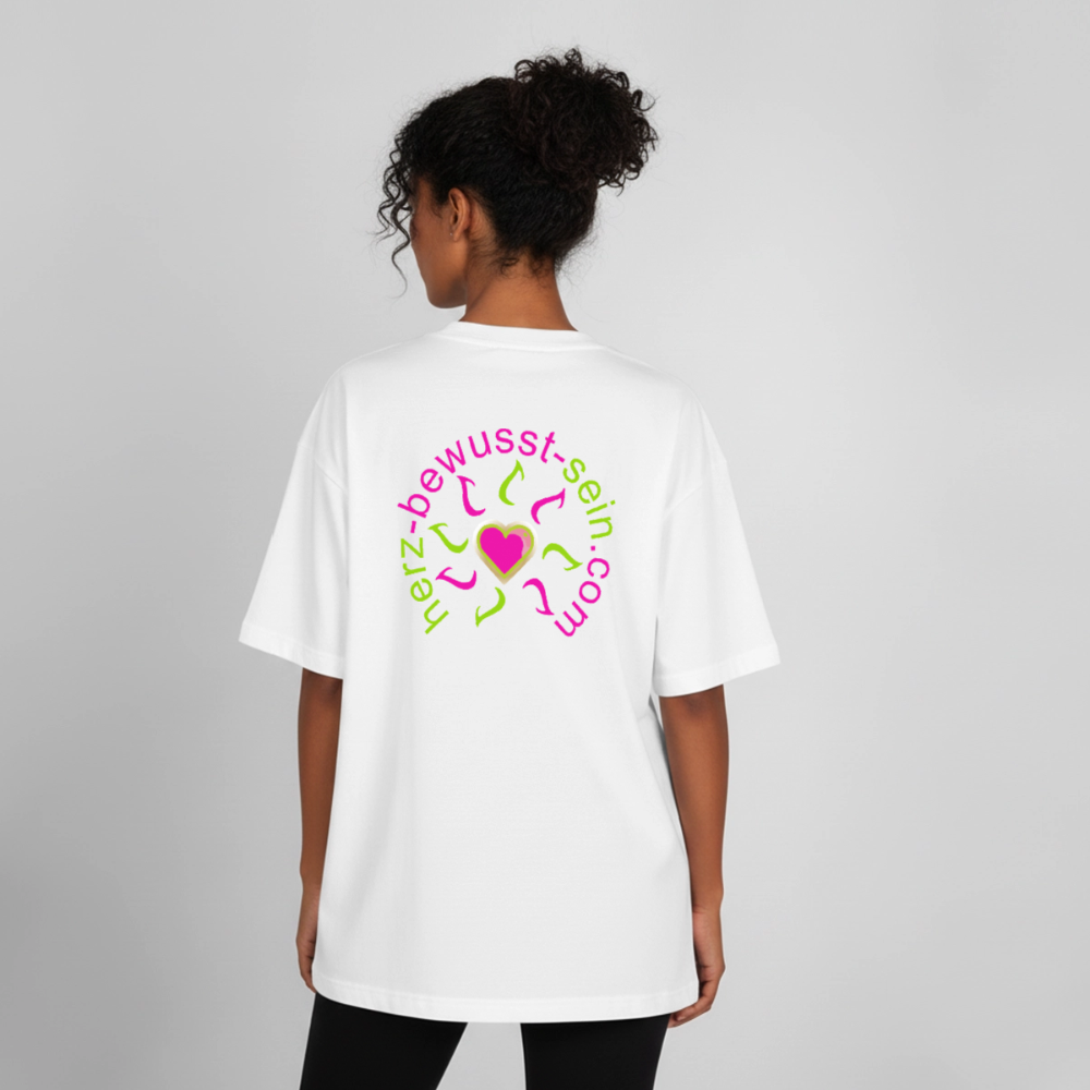 Heavyweight Unisex Organic T-Shirt Herz-bewusst-sein - Weiß