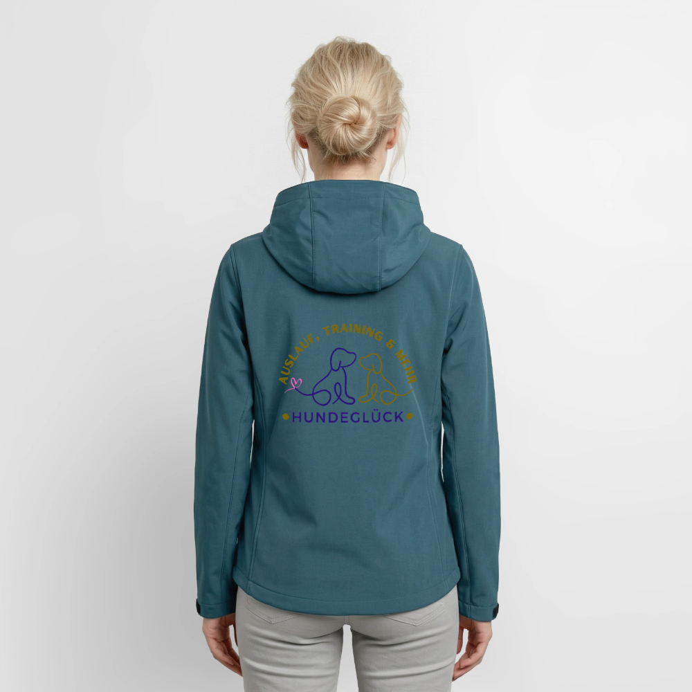 Hundeglück Frauen Recycelte Softshelljacke von Stanley/Stella - Dunkles Petrol