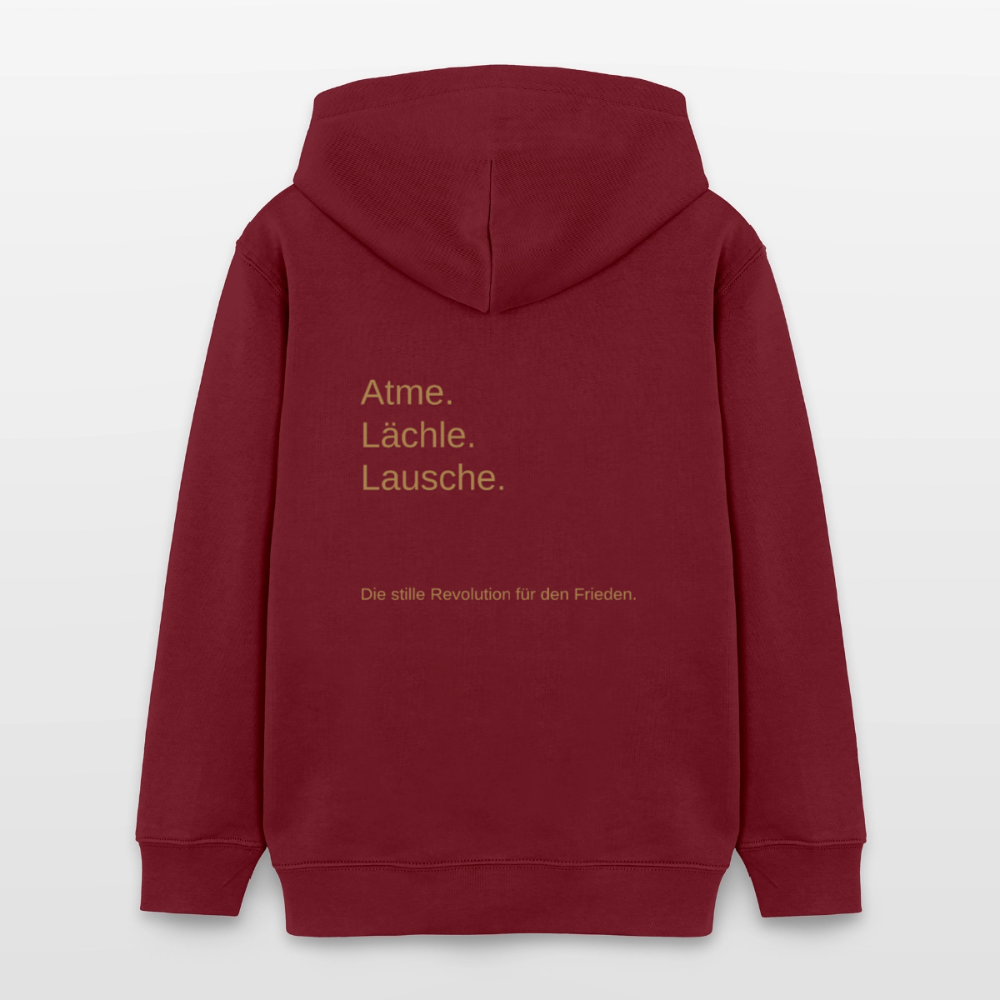 Teenager Organic Hoodie Mini Cruiser "Monade - Burgunderrot