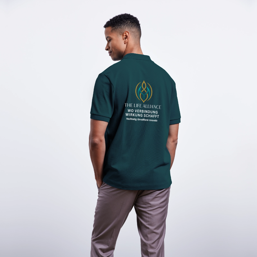 Unisex Bio-Poloshirt THE LIFE ALLIANCE - Dunkles Petrol