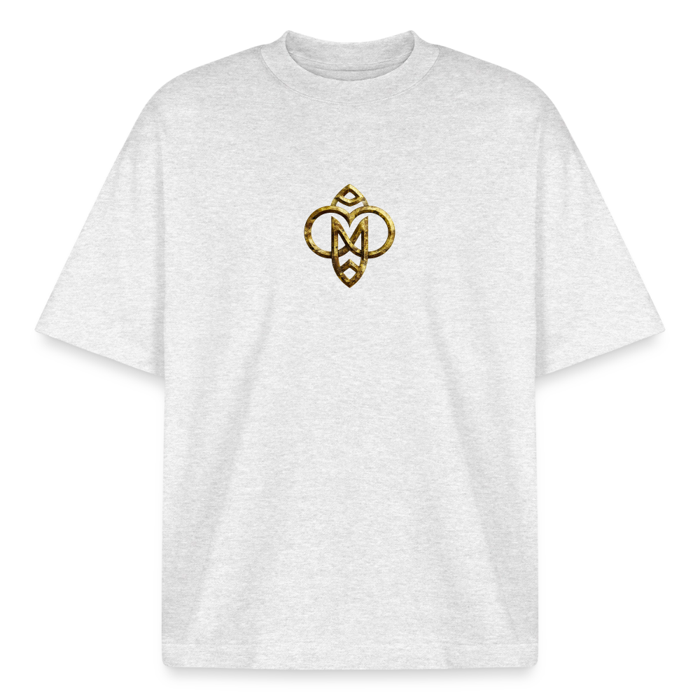 Heavyweight Unisex Bio T-Shirt "Höchste Monade" - Kühles Grau meliert