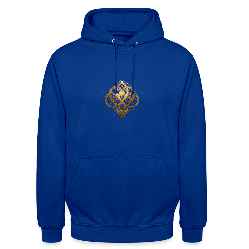 Organic Relaxed Hoodie "Agape" Made in EU "ori a déa" - Royalblau