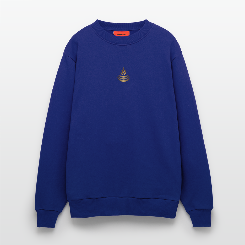 chiSign Quantenheilsymbol "Reichtum & Erfolg"  Druck VS/RS  Organic Relaxed Crew Neck Made in EU - Iconic Blue