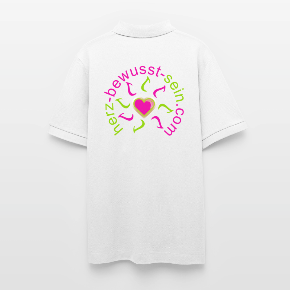 Unisex Bio-Poloshirt Herz-bewusst-sein - Weiß