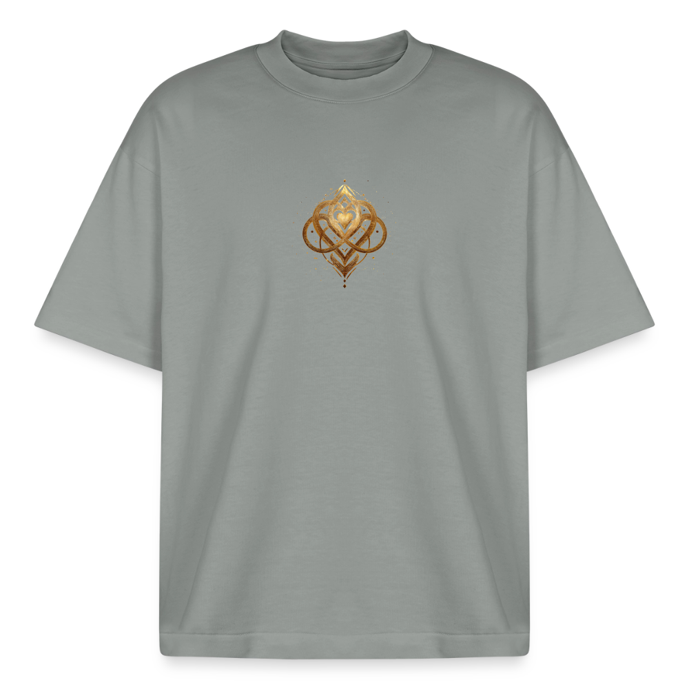 Heavyweight Unisex Bio T-Shirt "Agape" - Nebelgrau