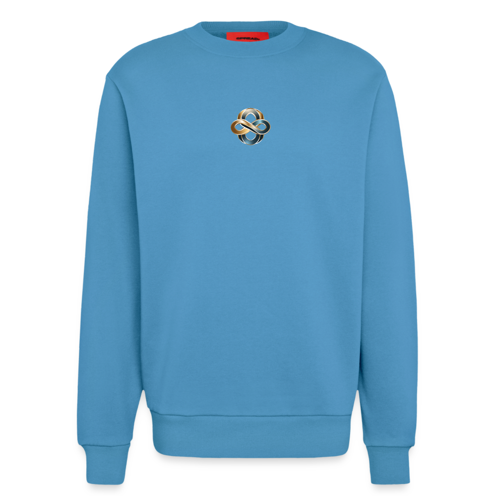 chiSign Quantenheilsymbol  Wissen und Selbstbildung Organic Relaxed Crew Neck Made in EU -  Sol Blue