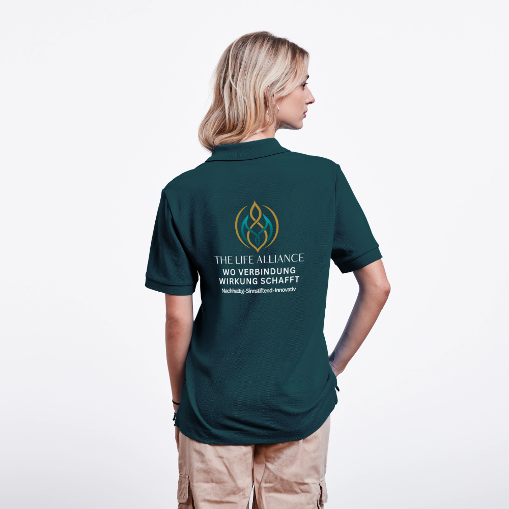 Unisex Bio-Poloshirt THE LIFE ALLIANCE - Dunkles Petrol