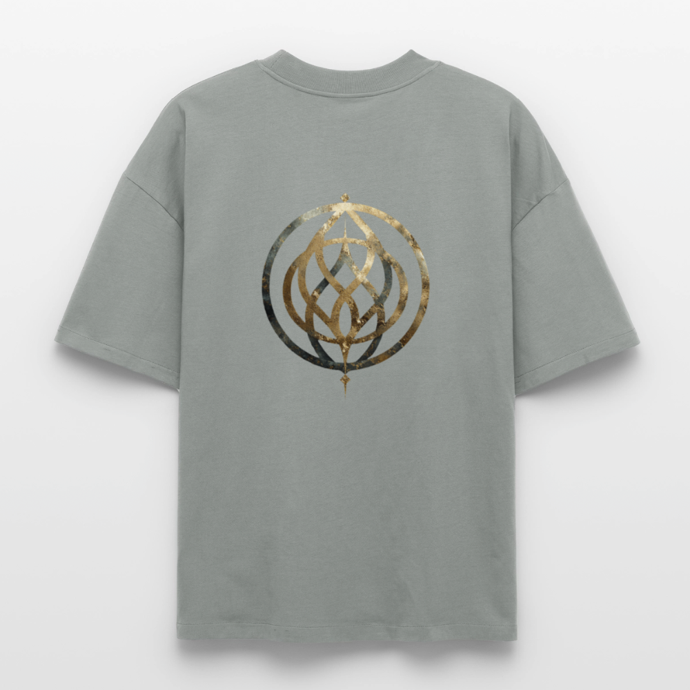 Heavyweight Unisex Bio T-Shirt „Pax Interna“ – der innere Frieden" - Nebelgrau