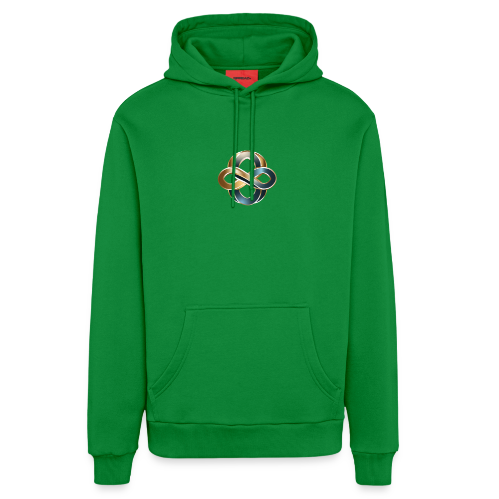 chiSign Quantenheilsymbol Wissen und Selbstbildung Organic Relaxed Hoodie Made in EU - City Green