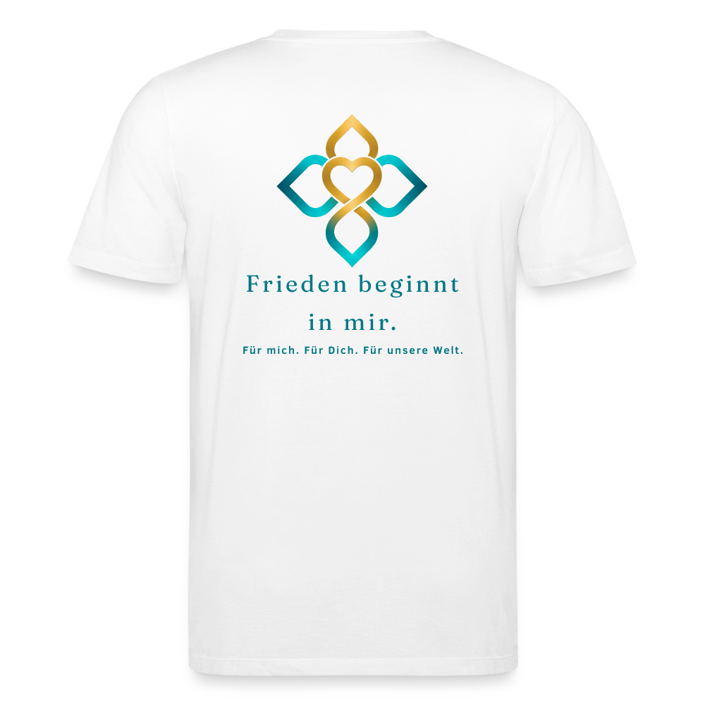 Unisex Bio-T-Shirt Frieden tragen im Herzen - Weiß