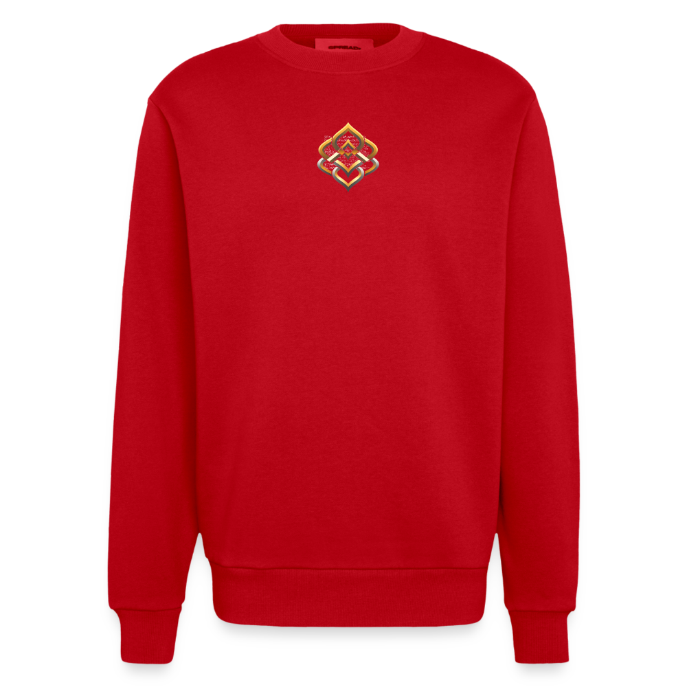 chiSign Quantenlicht Symbol Heavyweight Oversized Organic Crew Neck Made in EU - Rot